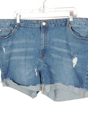 Ellos Womens plus size cuffed jean shorts womens size 24